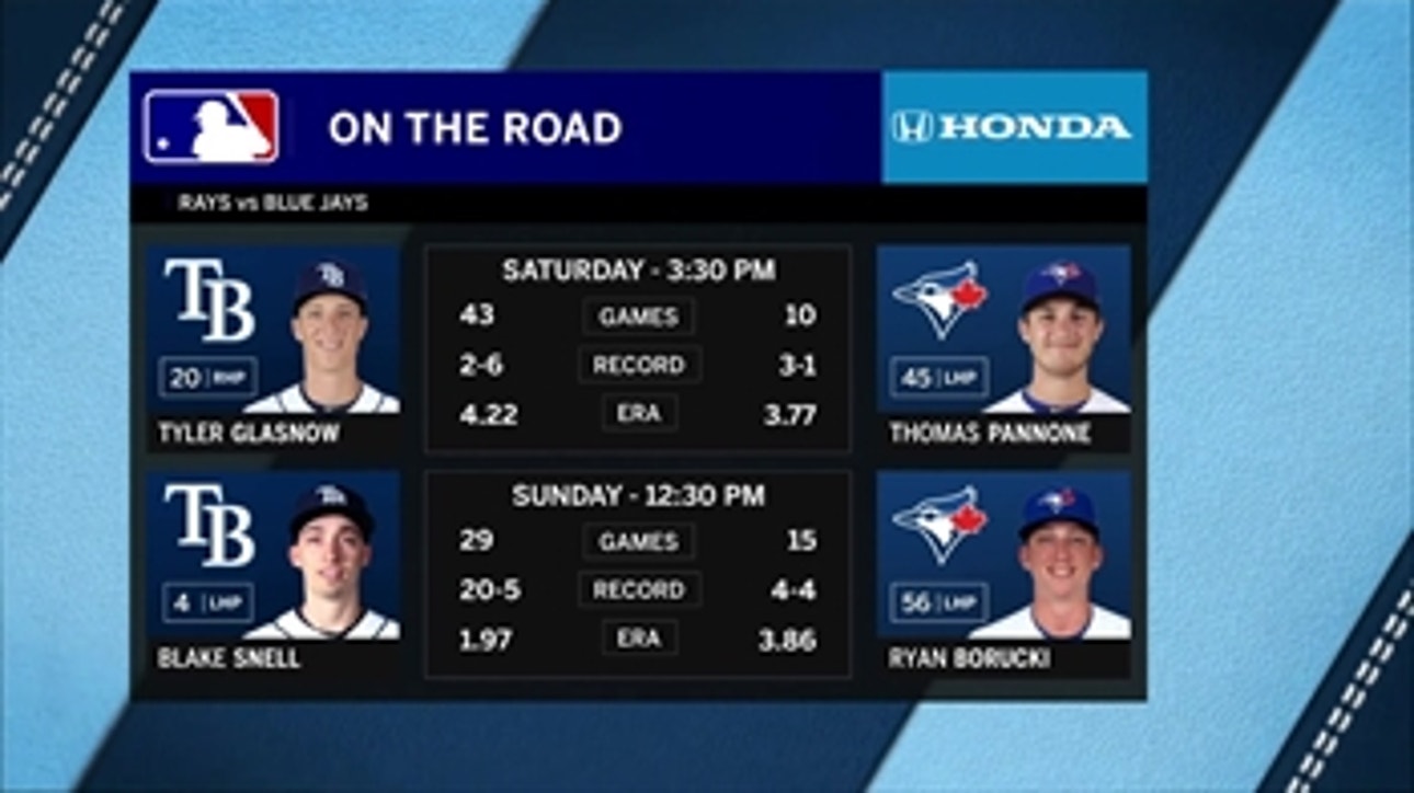 Tyler Glasnow to square off against Thomas Pannone in Game 3 vs.Blue Jays