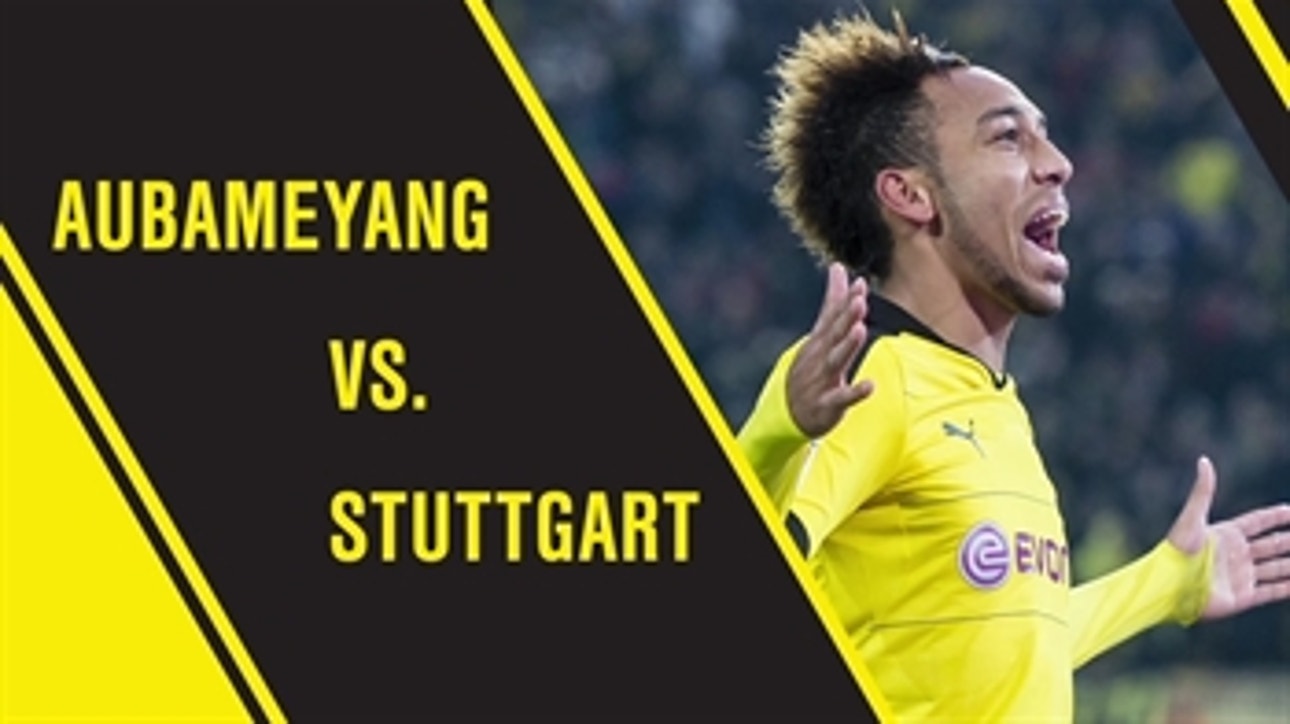 Aubameyang vs. Stuttgart: All Touches ' 2015-16 Bundesliga Highlights