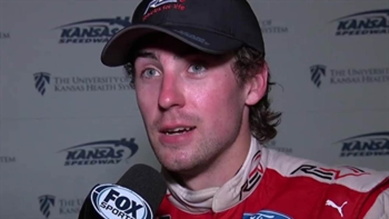 Ryan Blaney reacts to big late wreck: 'I’m definitely to blame’ | 2018 KANSAS | FOX NASCAR
