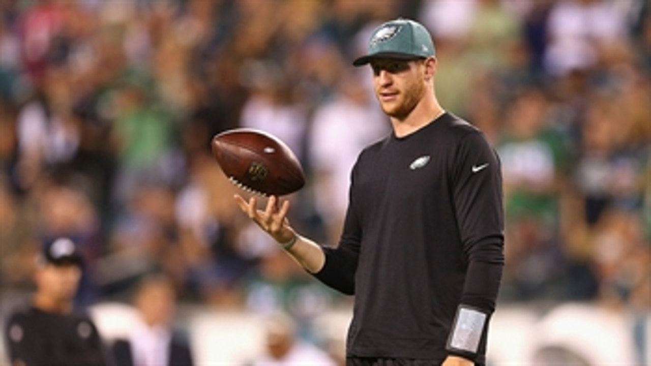 Skip Bayless reacts to Wentz being named the starter for Week 3: 'This is a tough spot for him'