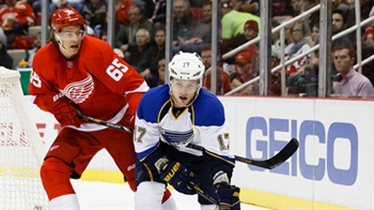 Blues snap out of funk against Red Wings