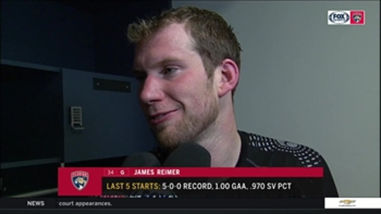 James Reimer says tonight was a hard-fought game