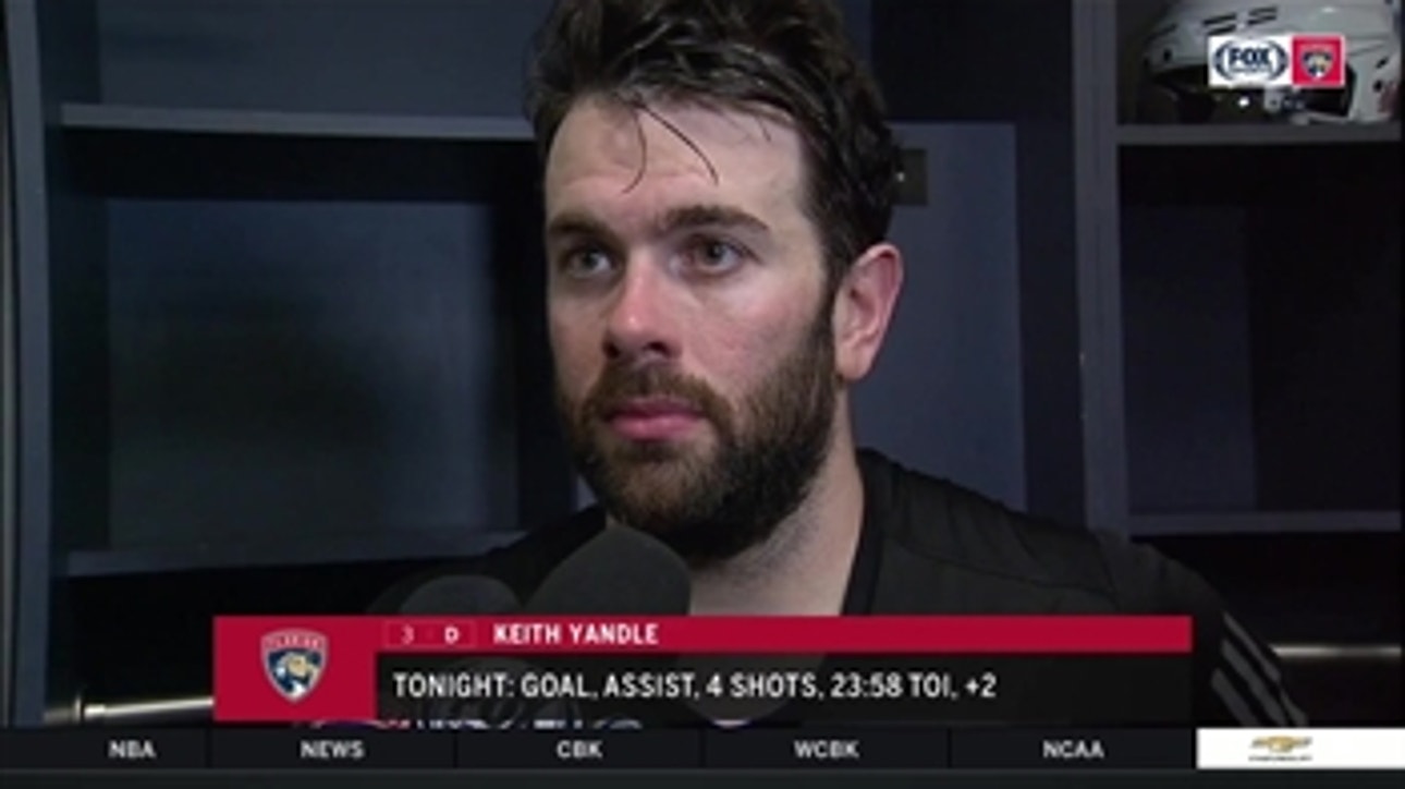 Keith Yandle says tonight's win was a complete team effort