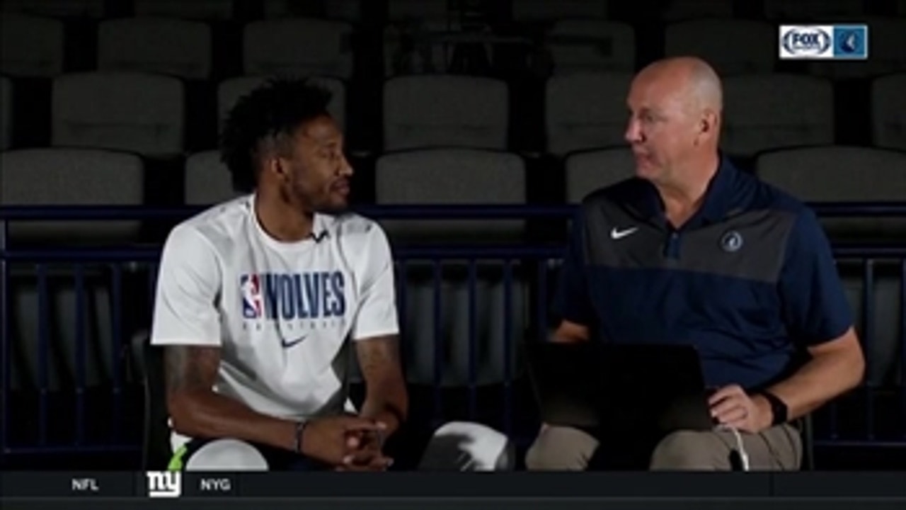 In the video room with Wolves' Robert Covington
