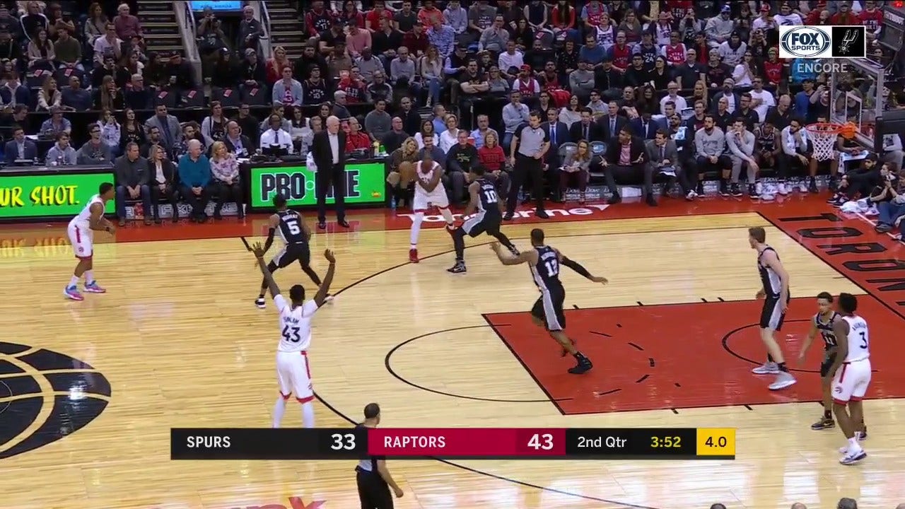 WATCH: Bryn Forbes for 3 against the Raptors on January 12th ' Spurs ENCORE