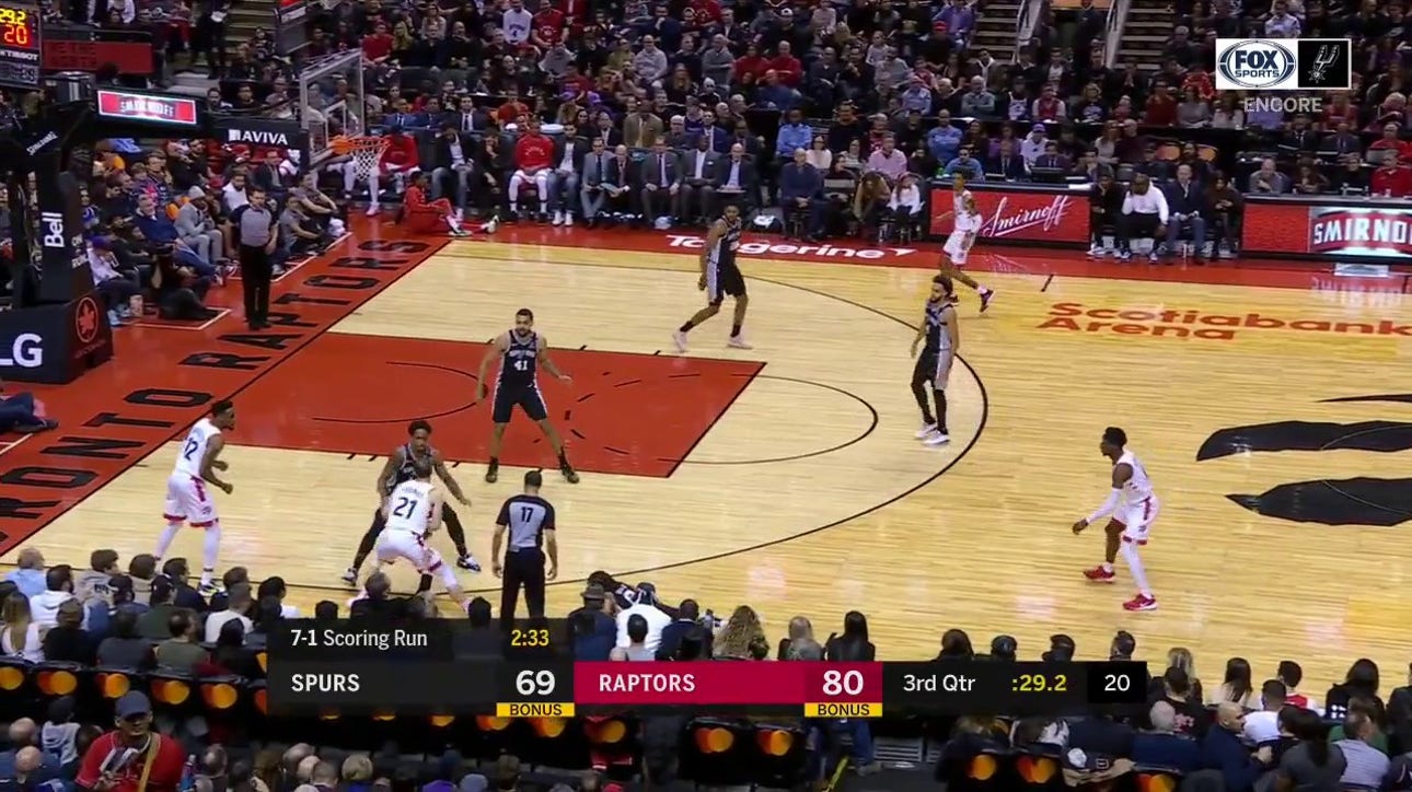 WATCH: Insane dunk by DeMar DeRozan against the Raptors on January 12th ' Spurs ENCORE