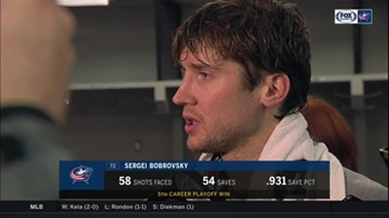 Sergei Bobrovsky's just living in the moment