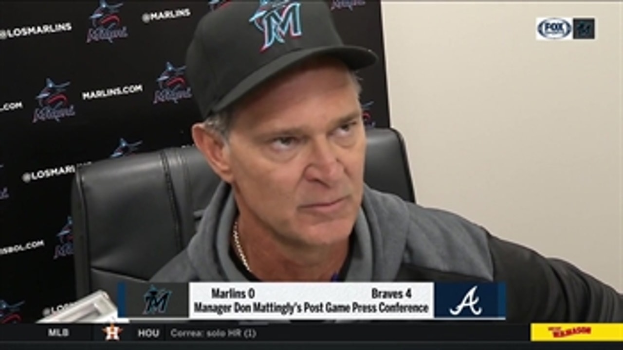 Don Mattingly on how Marlins struggled to get it going offensively vs. Braves