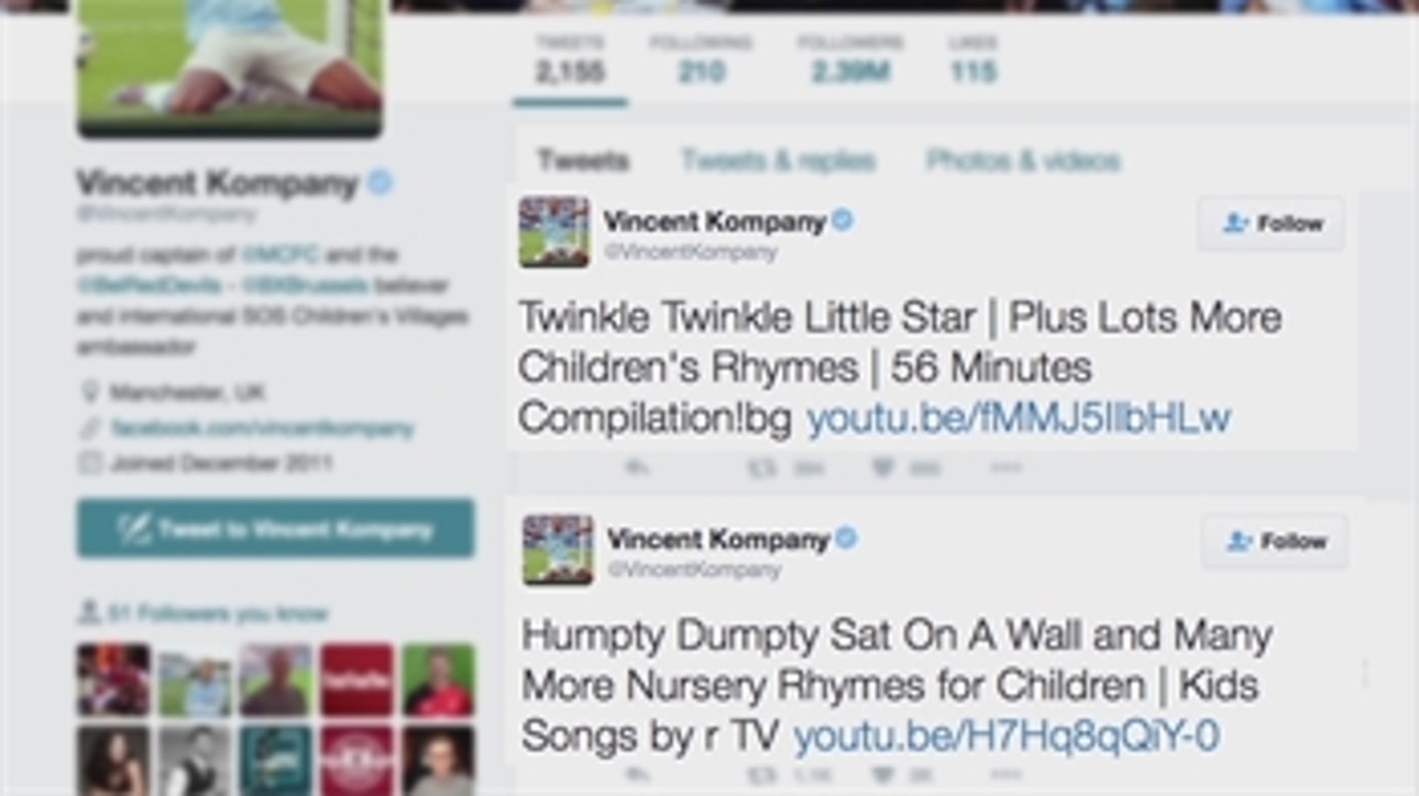 Vincent Kompany's Twitter account was hacked