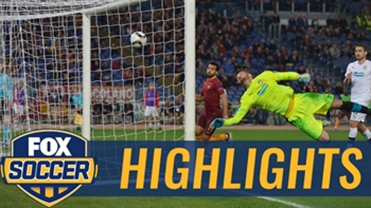 Diego Perotti's crazy rabona chip ends in goal vs. Plzen ' 2016-17 UEFA Europa League Highlights