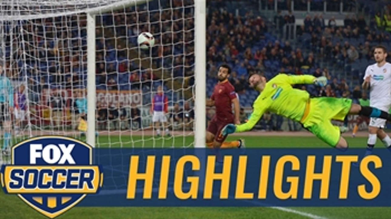 Diego Perotti's crazy rabona chip ends in goal vs. Plzen ' 2016-17 UEFA Europa League Highlights