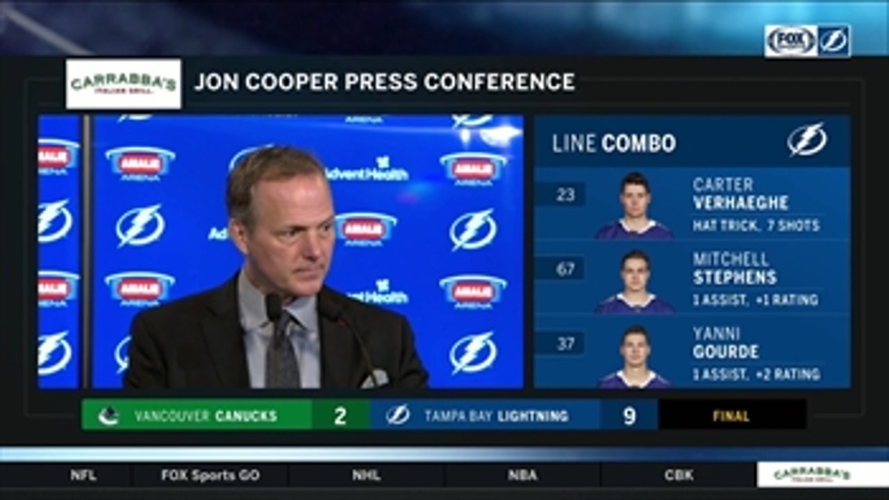 Lightning coach Jon Cooper breaks down big win over Canucks