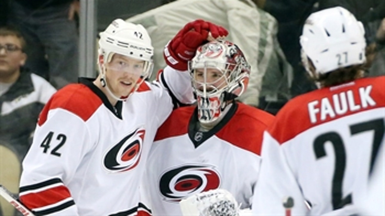 Two first-period goals push 'Canes past Penguins