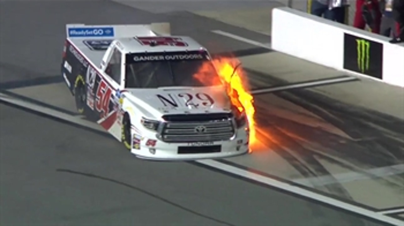 Natalie Decker's NASCAR truck series debut goes up in flames at Daytona