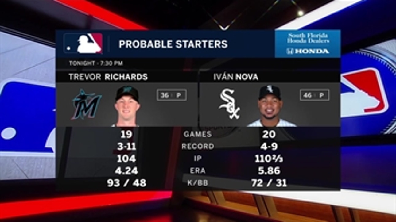 Marlins remain on the road to take on the White Sox