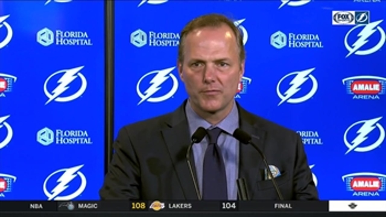 Jon Cooper credits Lightning's strong play to 'putting teams on their heels' early