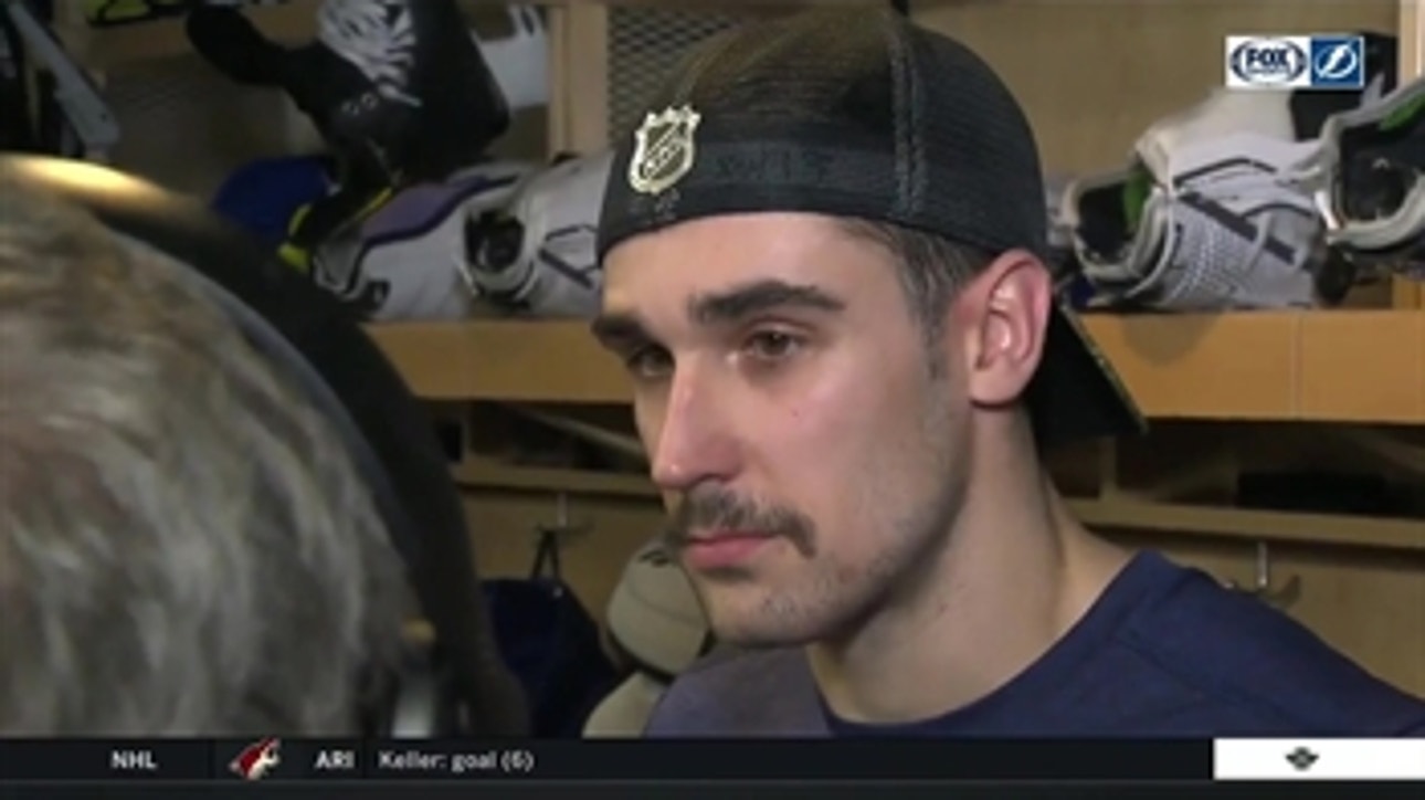Cedric Paquette discusses his line's performance after 5-2 win over New Jersey