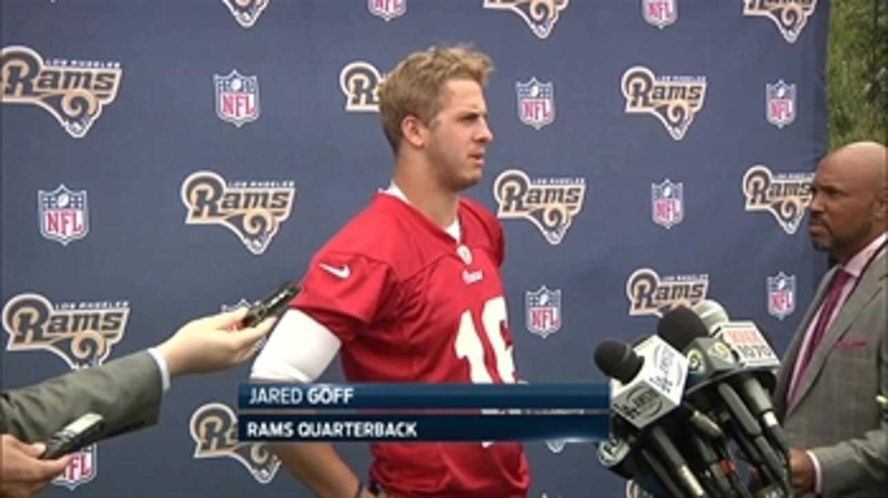 Rams QB Jared Goff: I'm just trying to catch up with the speed