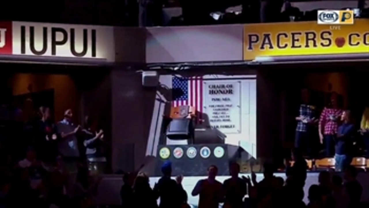 Pacers honor veterans with POW-MIA Chair of Honor