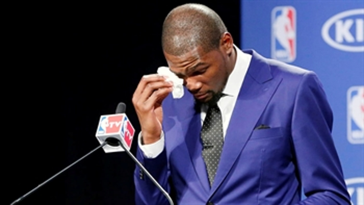 Emotional Durant accepts NBA MVP