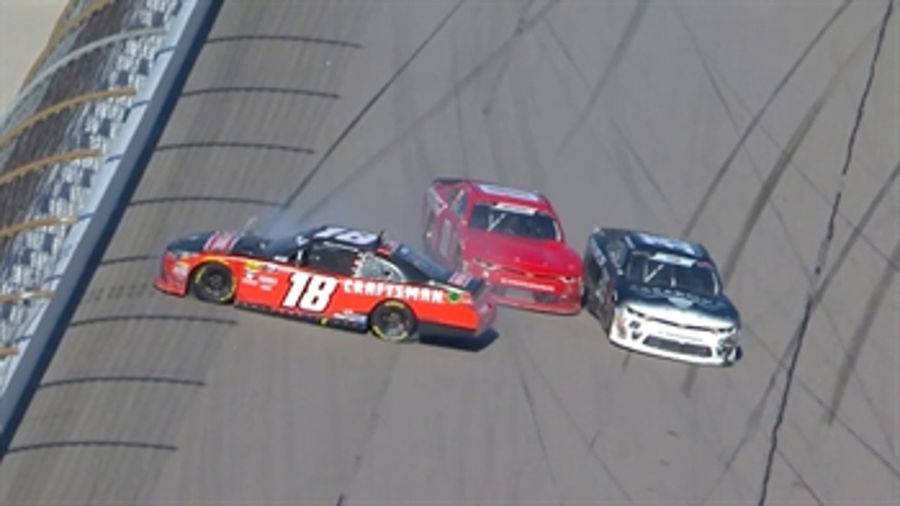 Ryan Preece gets spun by lapped traffic at Kansas ' 2018 NASCAR XFINITY SERIES