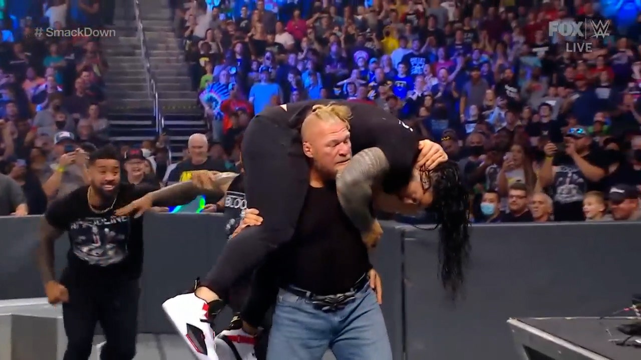 Brock Lesnar brutalizes Roman Reigns and The Bloodline