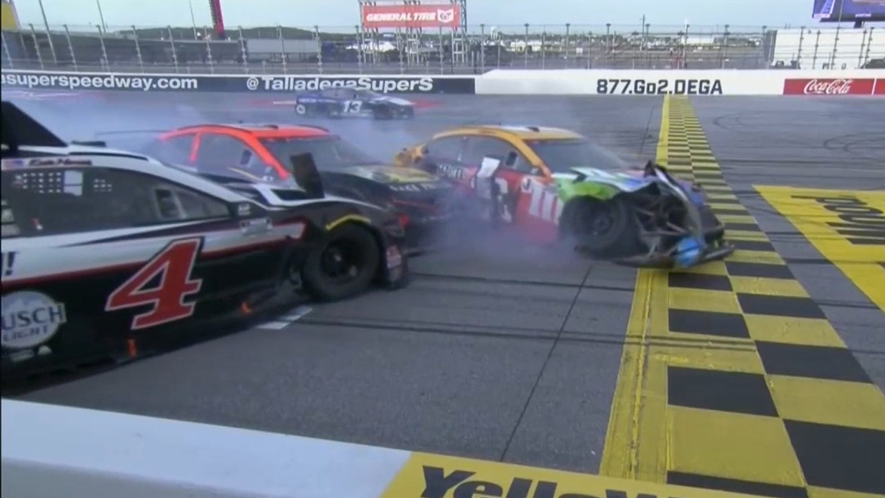 Kyle Busch wrecks along others with just 3 laps to go in Talladega