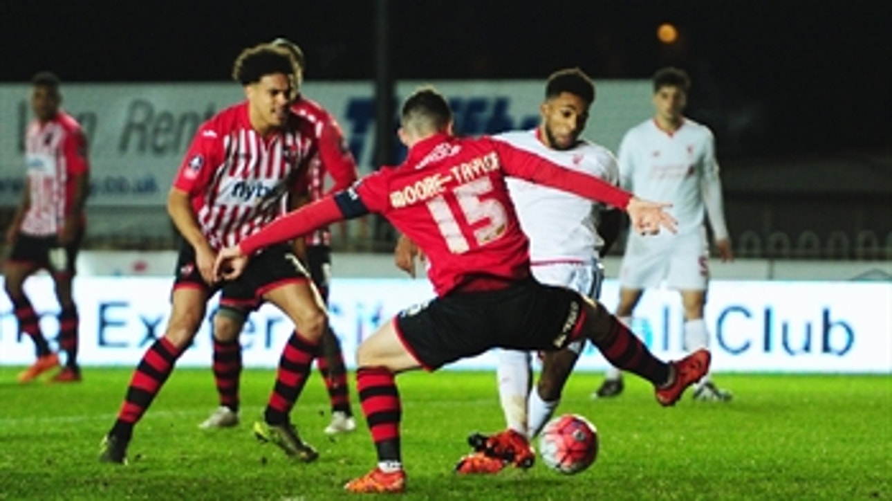 Sinclair puts Liverpool level against Exeter City ' 2015-16 FA Cup Highlights