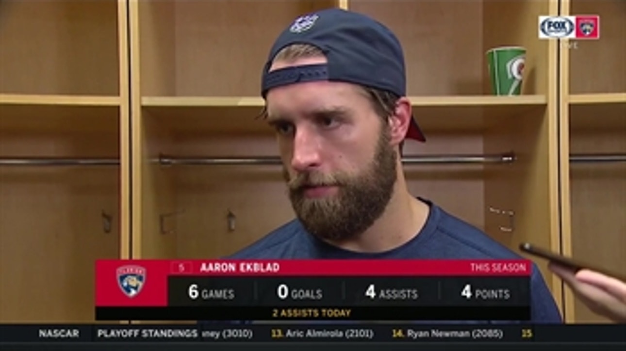 Aaron Ekblad liked Panthers getting contributions from all 4 lines