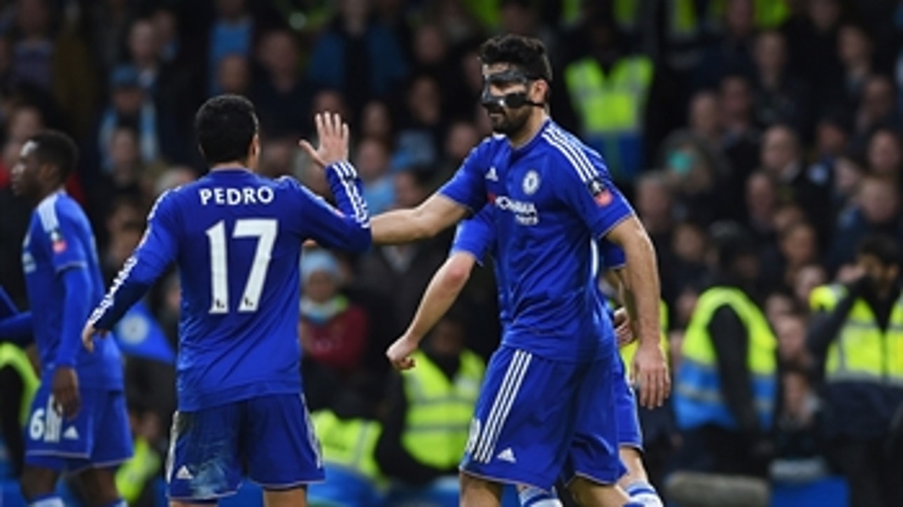 Diego Costa goal gives Chelsea 1-0 lead over Manchester City ' 2015-16 FA Cup Highlights
