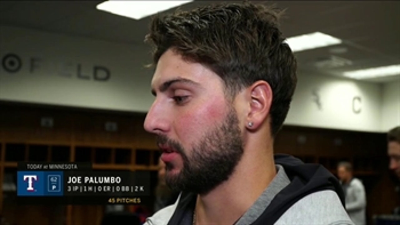 Joe Palumbo on his 3 innings pitched, Rangers Win