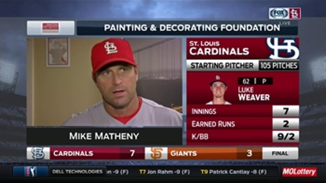 Mike Matheny says Cardinals' offense was 'pretty relentless' in win over Giants