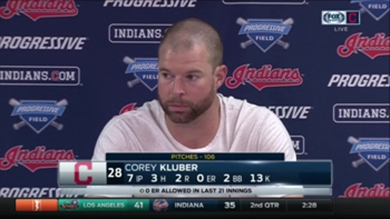 The strikeouts aren't important for Kluber, he just cares about the result