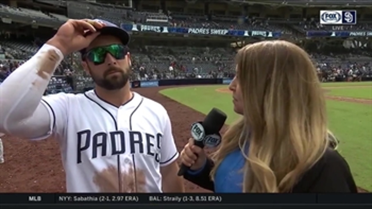 Greg Garcia was 3-for-5 with 2 runs scored and an RBI in Padres series sweeping win over DBacks