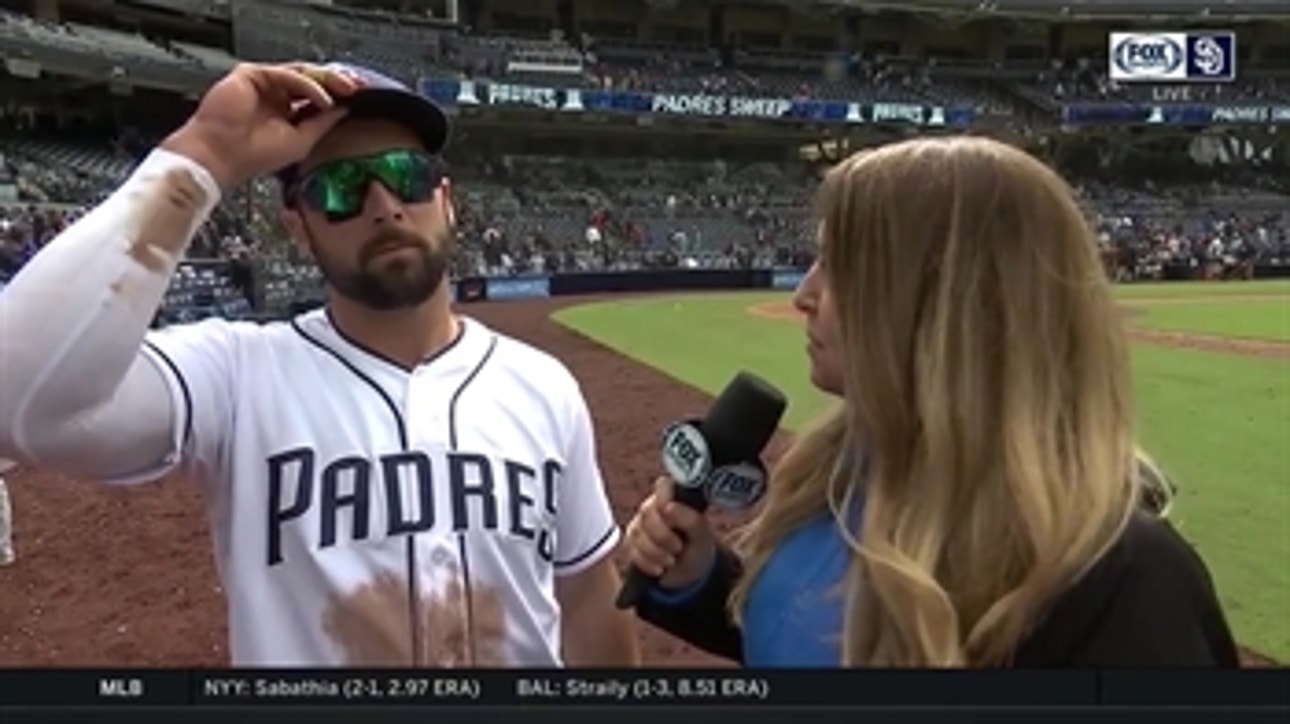 Greg Garcia was 3-for-5 with 2 runs scored and an RBI in Padres series sweeping win over DBacks