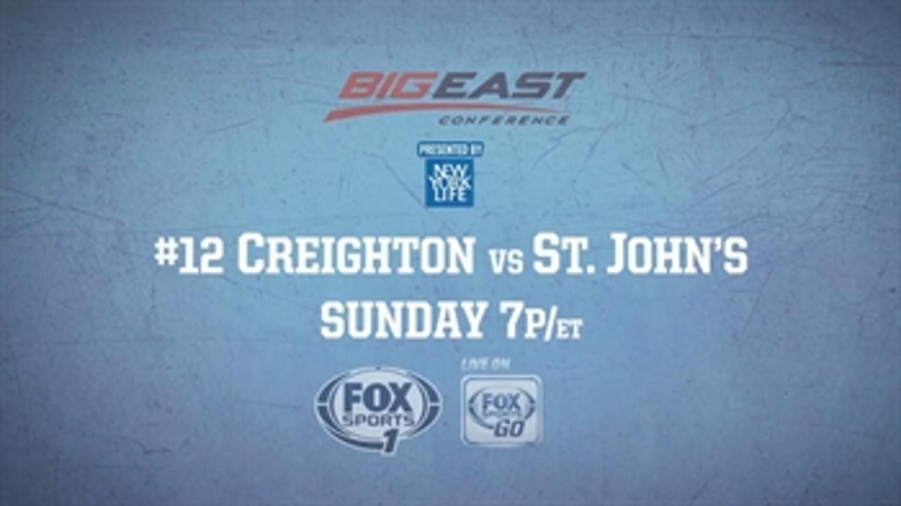 #12 Creighton vs St. John's tonight on FOX Sports 1