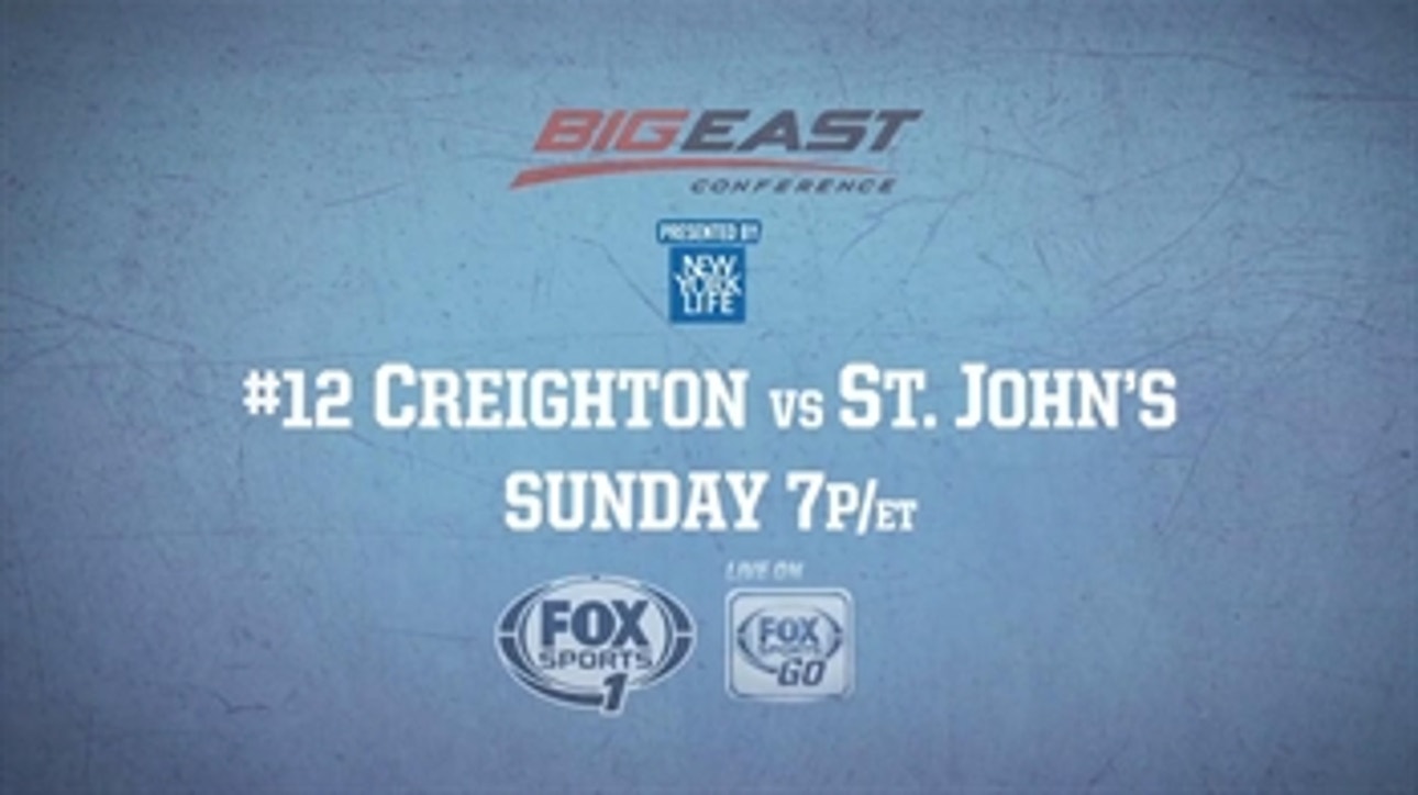 #12 Creighton vs St. John's tonight on FOX Sports 1