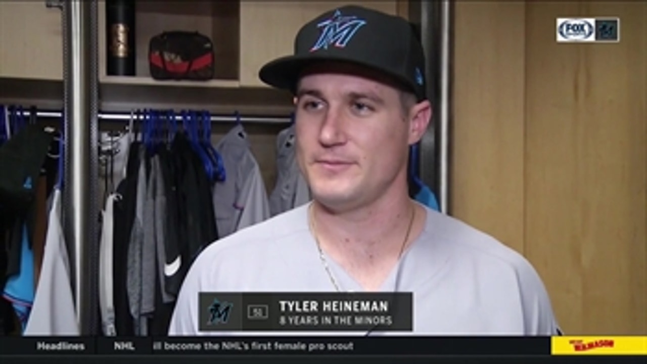 Tyler Heineman on getting his 1st big-league hit off Jacob deGrom