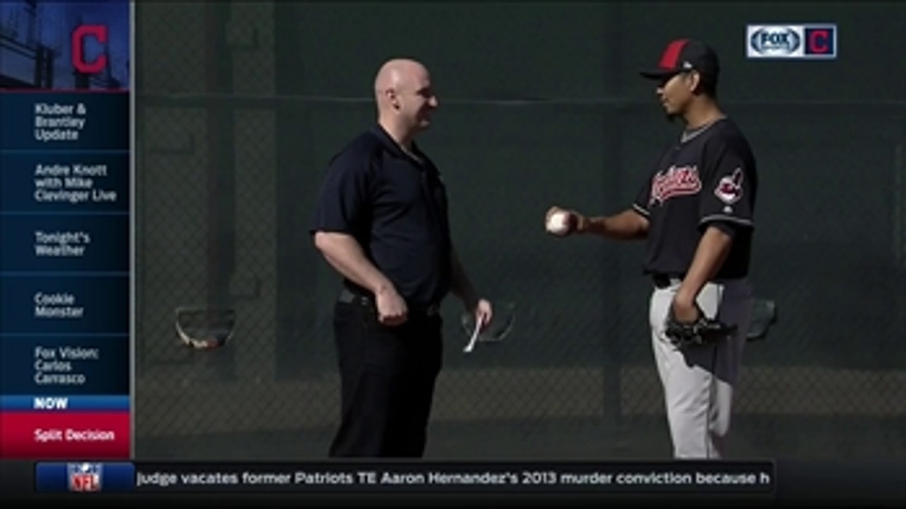 Carlos Carrasco jokes about effective split changeup, reveals how he found it