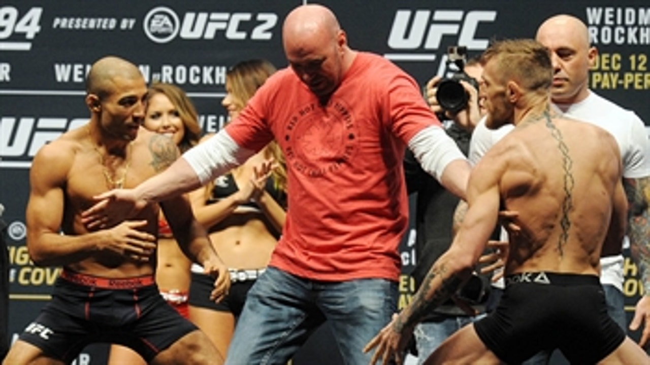 Watch the full Jose Aldo vs. Conor McGregor weigh-in