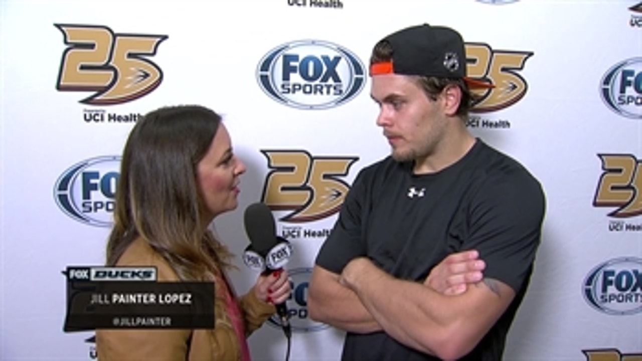 Pontus Aberg talks about his multi-goal game, his path to the Ducks