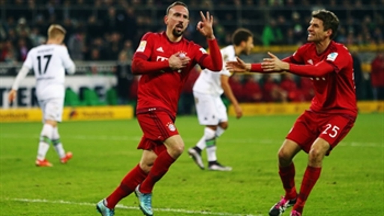 Ribery pulls one back for Bayern Munich vs. Gladbach ' 2015-16 Bundesliga Highlights