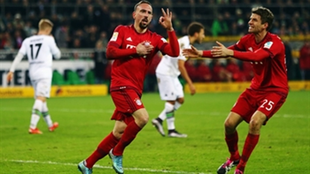 Ribery pulls one back for Bayern Munich vs. Gladbach ' 2015-16 Bundesliga Highlights