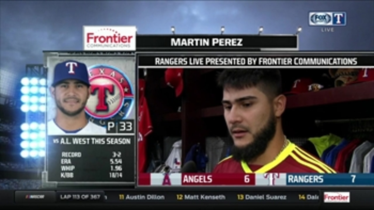Martin Perez: 'I showed myself that I am ready to compete'