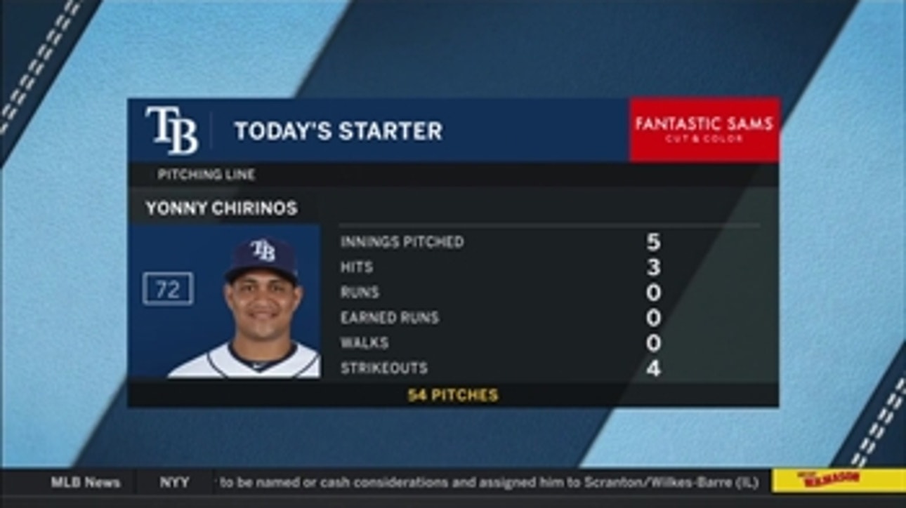 Rays LIVE: Yonny Chirinos shows he has what it takes