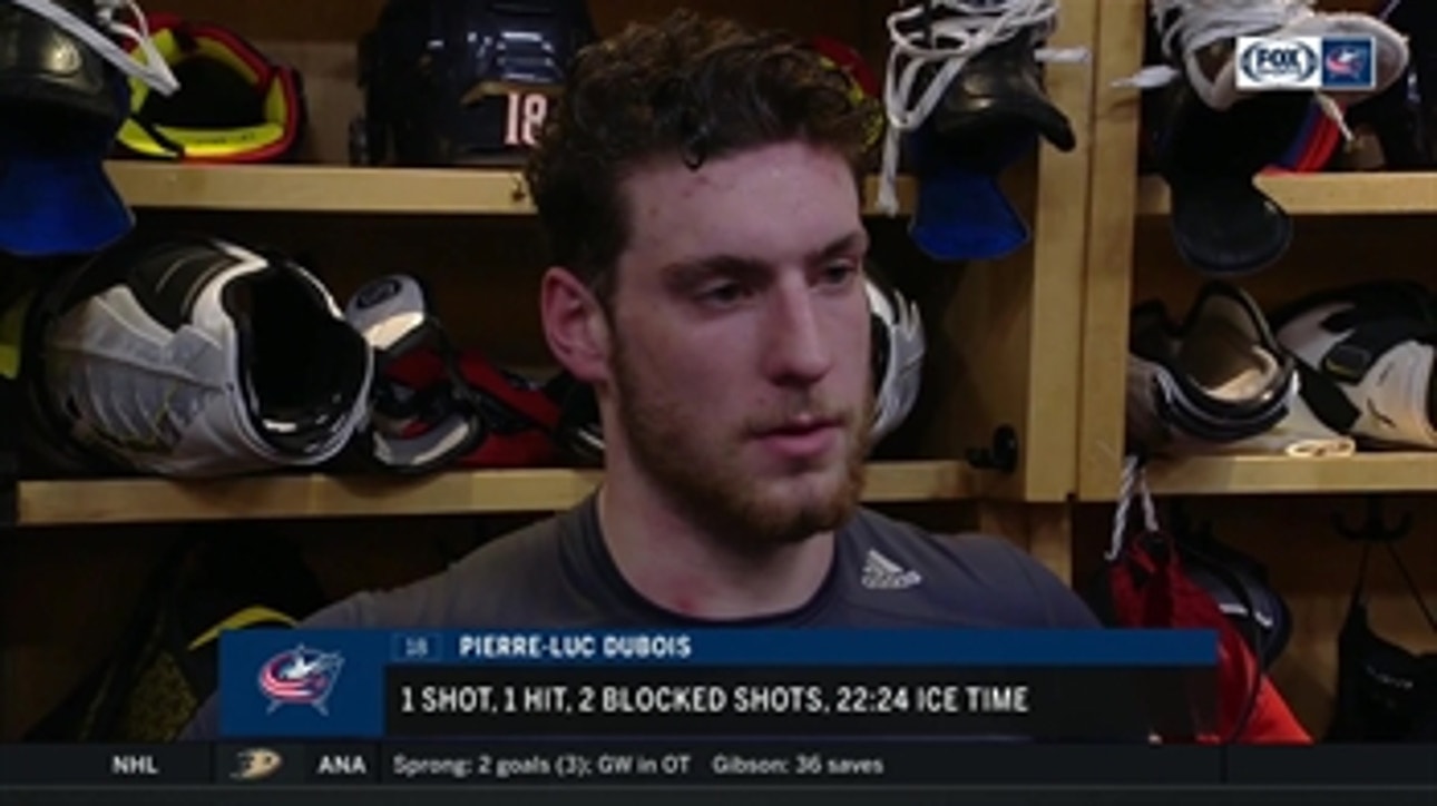 Pierre-Luc Dubois thought Blue Jackets dictated physicality in loss to Ducks