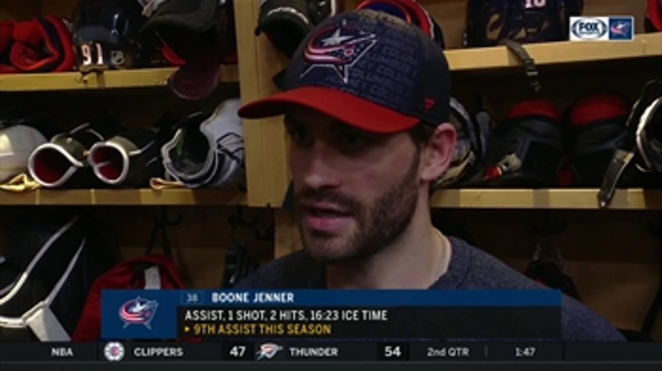 Boone Jenner thinks Blue Jackets played well, but missed some key chances in 3rd