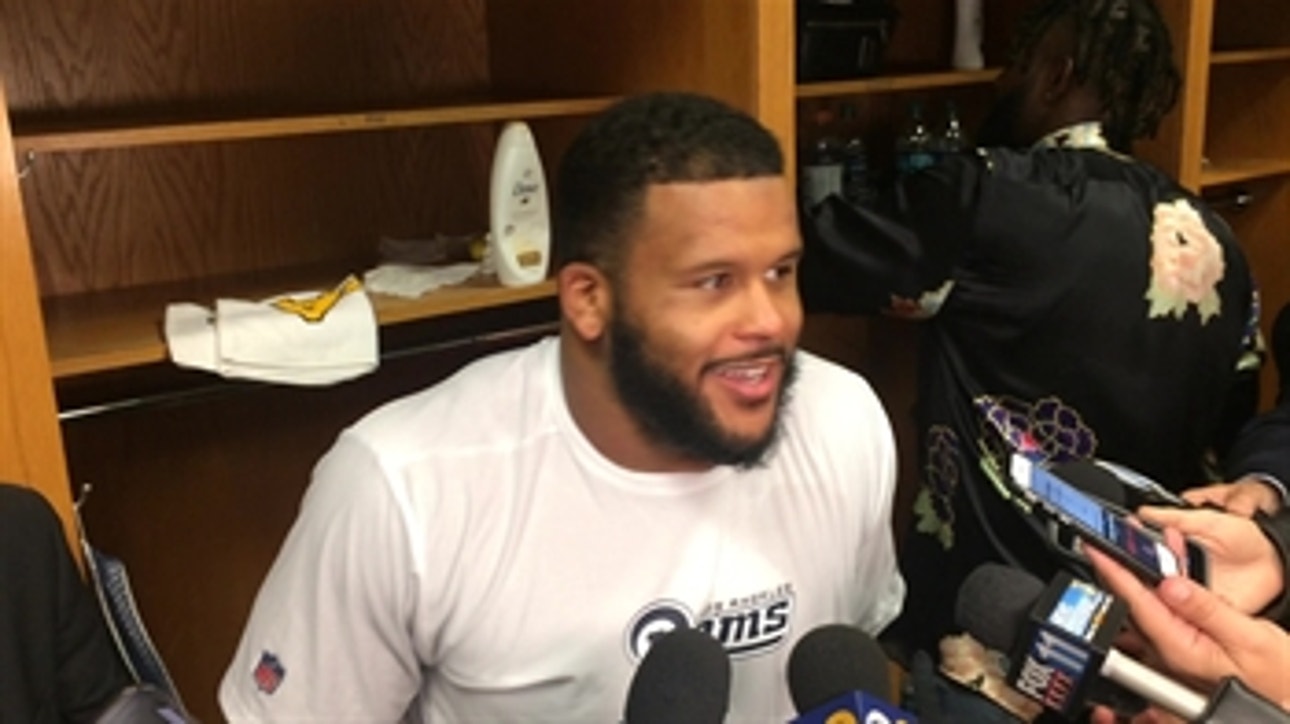 Aaron Donald all smiles after historic Rams victory