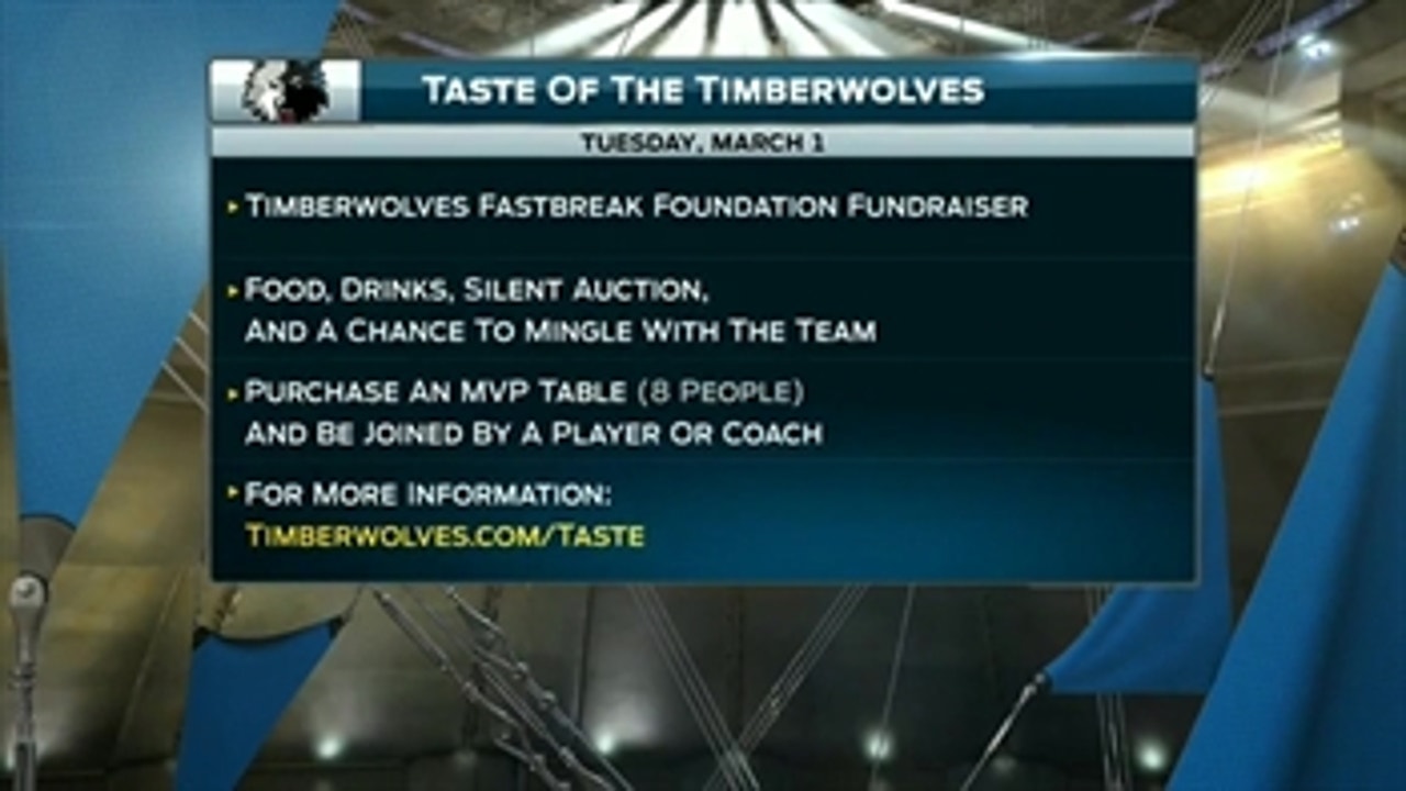 Get up close and personal with your favorite Wolves at Taste of the Timberwolves on March 1