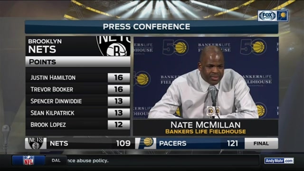 McMillan won't touch Pacers starting lineup while it's hot